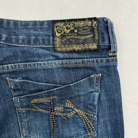 A Chip And Pepper Straight Leg Crop Jean Womens Juniors Sz 7 Dark Wash Low Rise - Picture 13 of 13